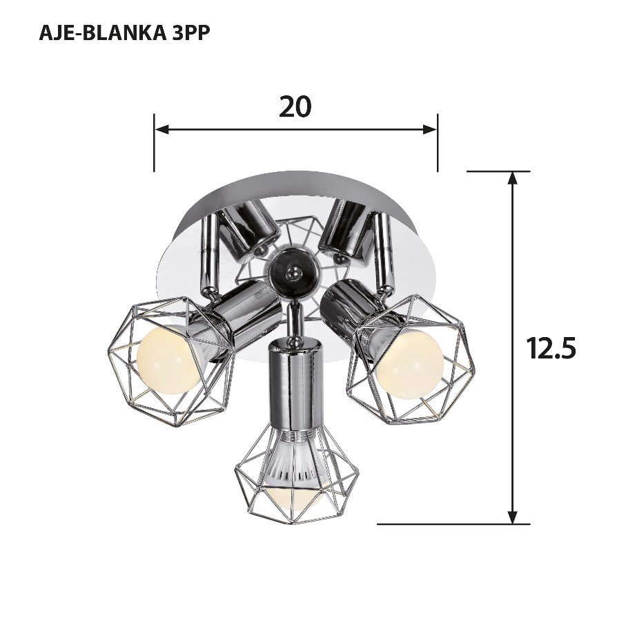 Activejet AJE-BLANKA 3PP loftbelysning E14 120 W #2