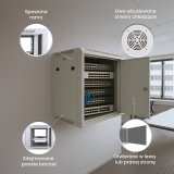 Extralink 9U 600X600 ASP WALL-MOUNTED RACKMOUNT CABINET METAL DOOR GRAY Vgmonteret stativ Gr #14