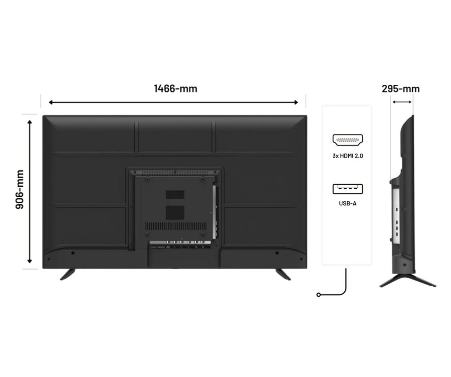 JAPANNEXT JN-IPS650UHD60F computersk�rm 165,1 cm (65