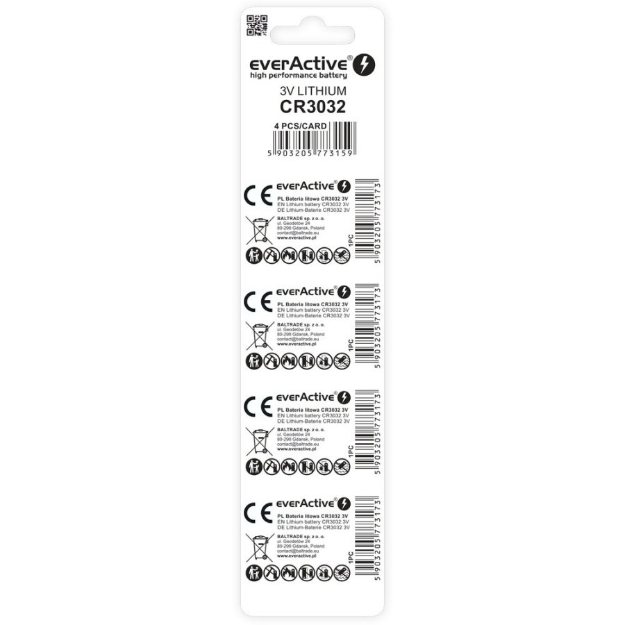 Lithium battery mini everActive CR3032 - blister 4 pcs. #2