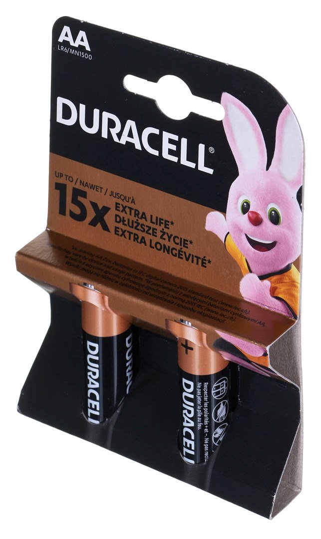 Alkaline-batterier DURACELL AA/LR6 K2 - blister 2 stykker #3