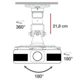 Techly ICA-PM 100BK monteringsbeslag til projektor Loft Sort #5