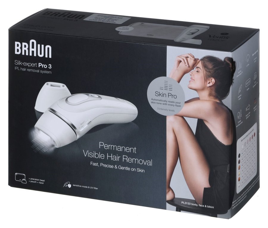 Braun Silk-expert Pro Silk expert Pro 3 PL3133 Intenst pulserende lys (IPL) Slv, Hvid #22