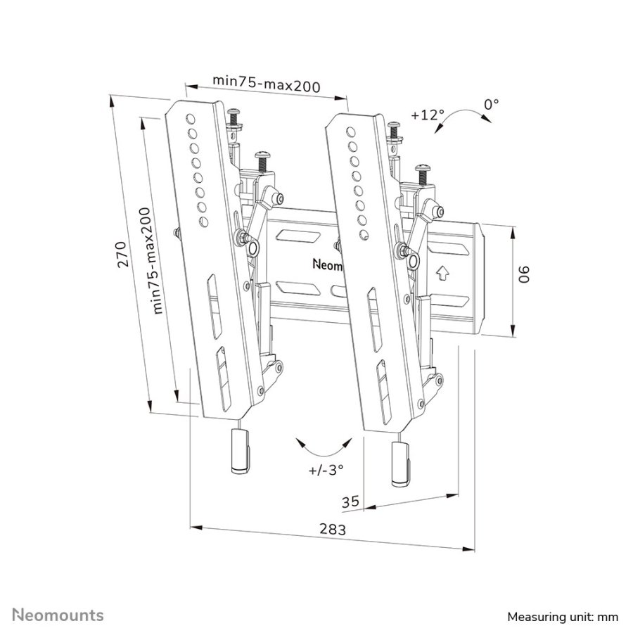 Neomounts WL35S-850BL12 tv-beslag 165,1 cm (65