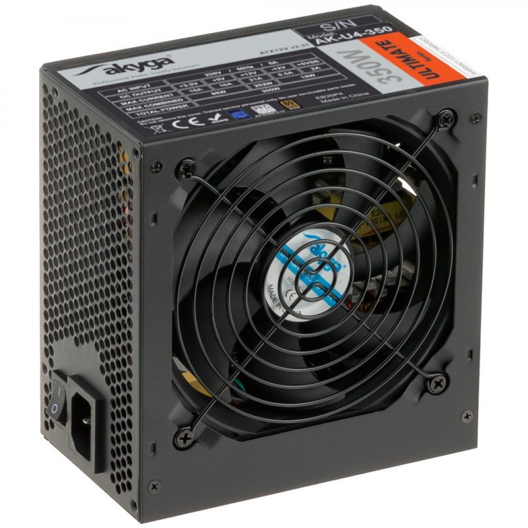 Akyga AK-U4-350 enhed til str�mforsyning 350 W 20+4 pin ATX ATX Sort #1