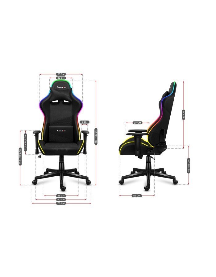 Huzaro Force 6.3 PC gamingstol Spand (vugge) sde Sort, Flerfarvet #14