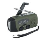 Fosco Emergency Ndradio med lys og powerbank Grn, Sort #1