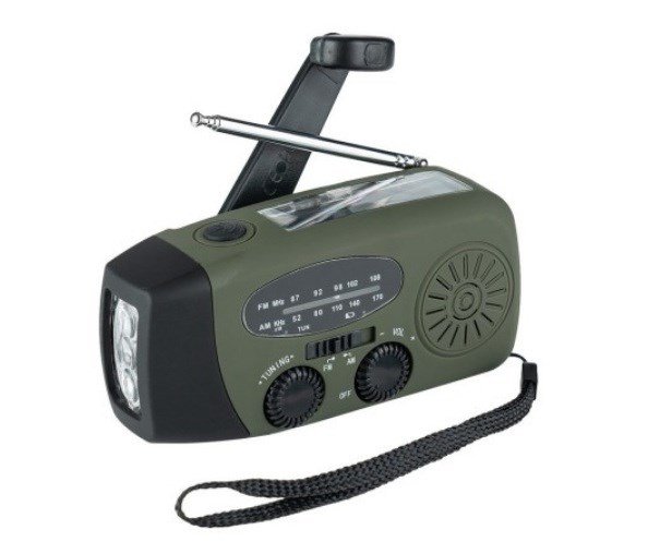 Fosco Emergency Ndradio med lys og powerbank Grn, Sort #1