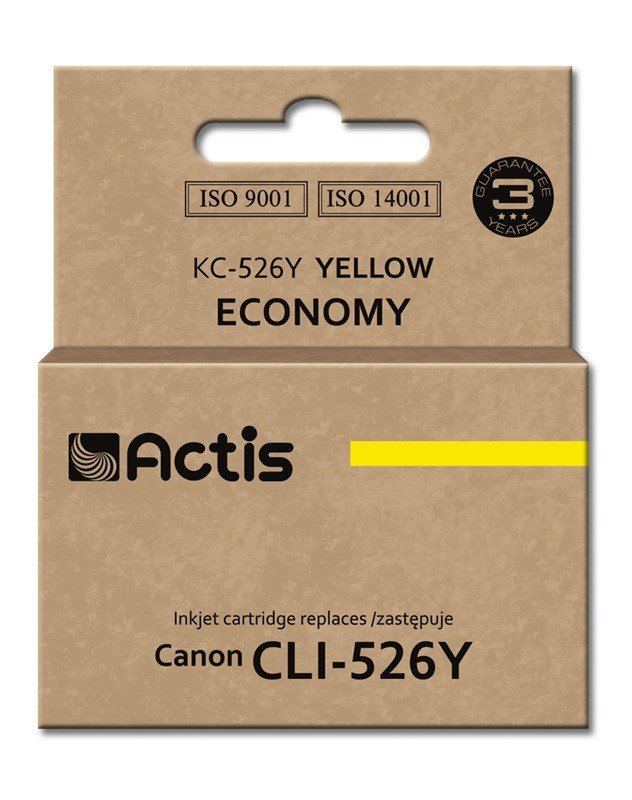 Actis KC-526Y blk (Canon CLI-526Y erstatning; Standard; 10 ml; gul) #1