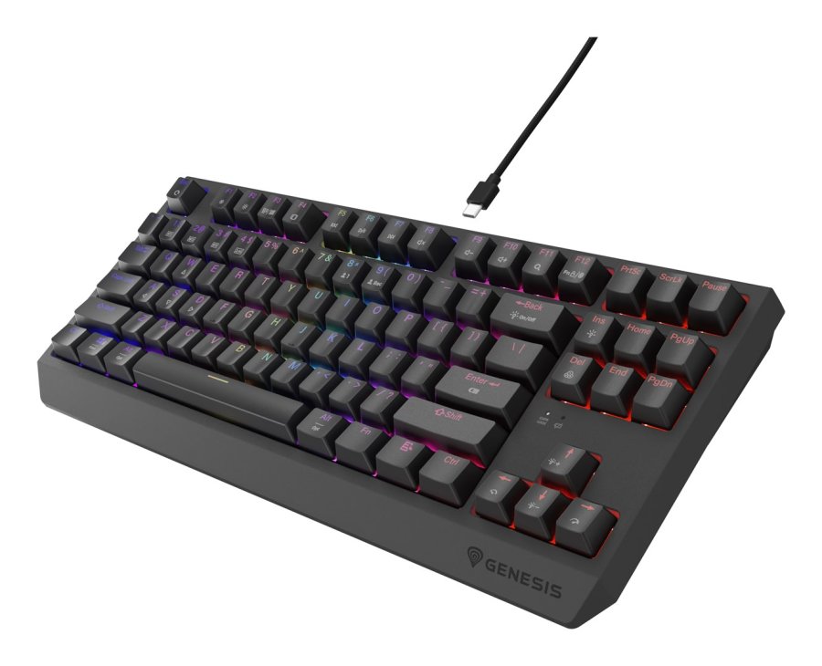 GENESIS Thor 230 TKL tastatur Spil USB + RF Wireless + Bluetooth QWERTY US engelsk Sort #17