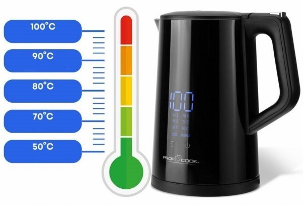 ProfiCook PC-WKS 1243 elkedel 1,7 L 2200 W Sort #11