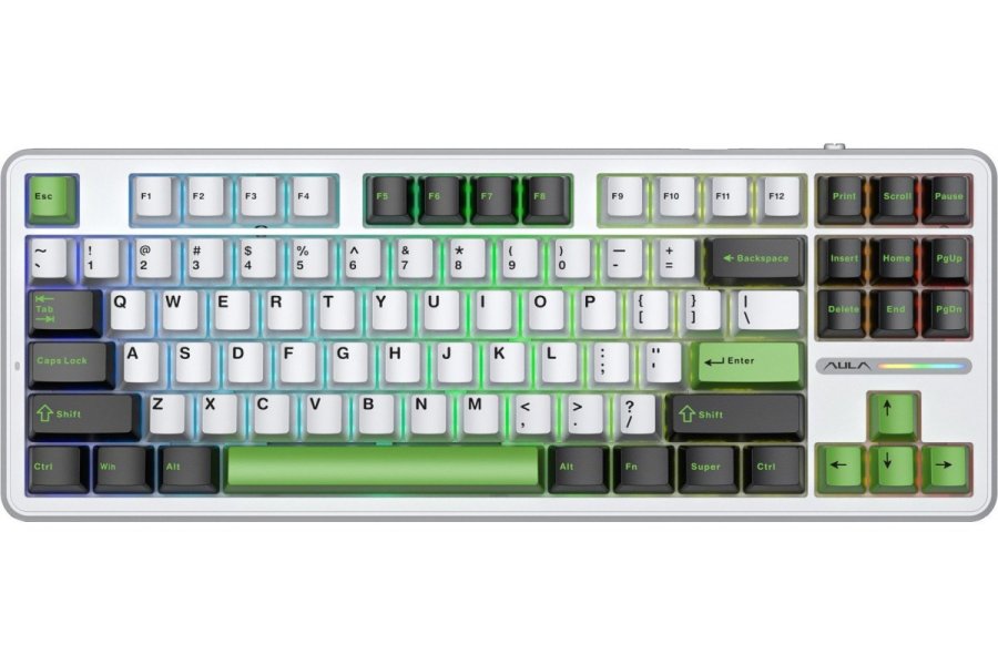 AULA Gasket F87 Thunder Black GrayWoodV3 RGB Tastatur #1