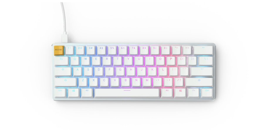 Glorious PC Gaming Race GMMK tastatur Spil USB QWERTY US International Slv, Hvid #7