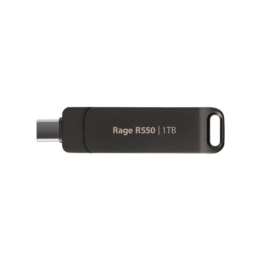 Flashdrive PATRIOT Rage R550 1TB 100 MB/S USB A+C Drejeligt design (PE1TR550DSAD) Sort #3
