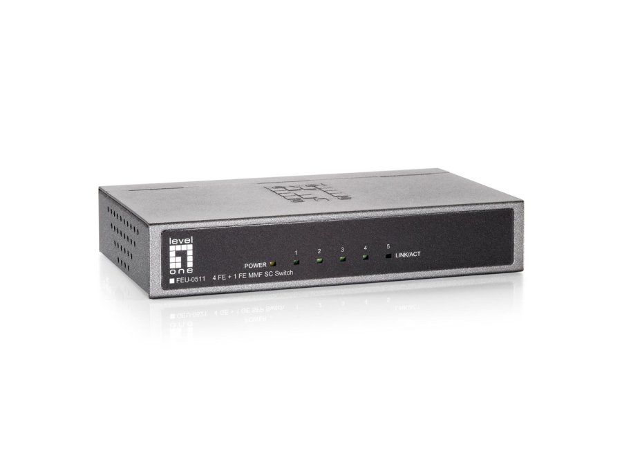 LevelOne FEU-0511 netv�rksswitch Fast Ethernet (10/100) Sort, Gr� #1
