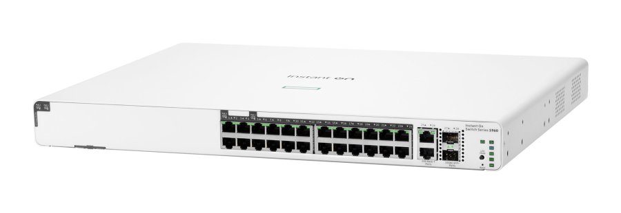 HPE Aruba Networking Networking Instant On Switch 20p Gigabit CL4 4p Gigabit CL6 PoE 2p 10GBT 2p SFP+ 370W 1960 Administreret L2+ Gigabit Ethernet (10/100/1000) Str�m over Ethernet (PoE) 1U Hvid #4