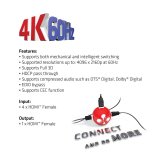 CLUB3D HDMI 2.0 UHD SwitchBox 4 Ports #6