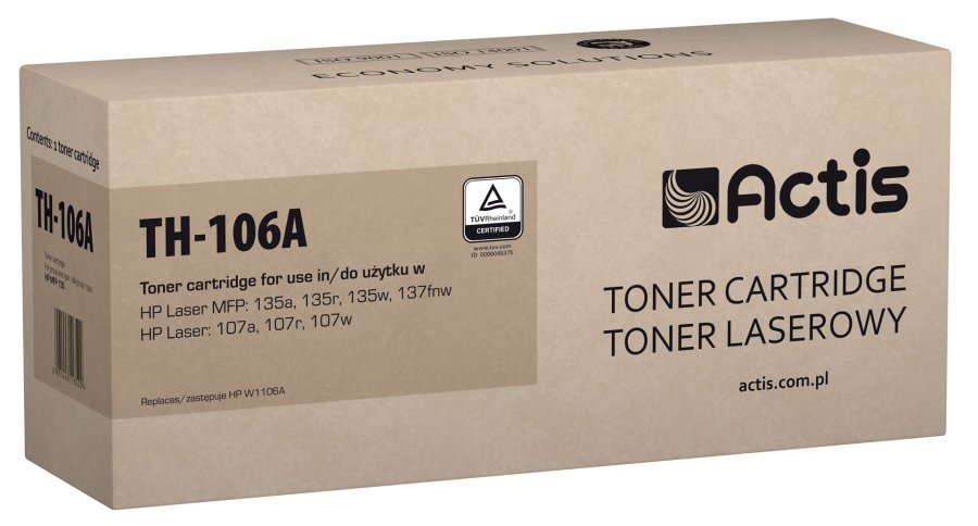 Actis TH-106A tonerkassette (erstatning HP W1106A; Standard; 1000 sider; sort) #1