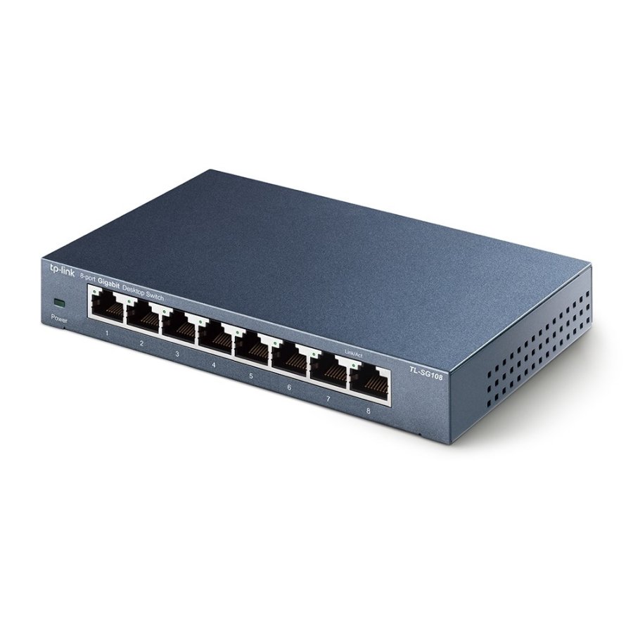 TP-Link TL-SG108 Ikke administreret Gigabit Ethernet (10/100/1000) Sort #3