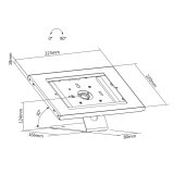 Maclean tablet-reklamestativ, vgmonteret skrivebordsstativ med lseanordning #3