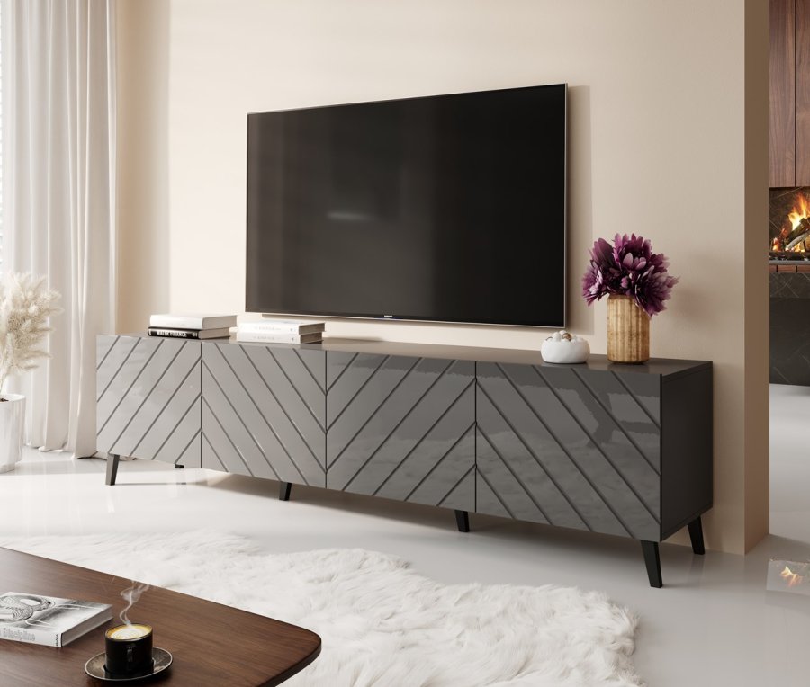 RTV-kabinet ABETO 200x42x52 grafit/blank #3