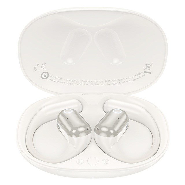 Hoco EA6 Trdlst headset med bne rer Forbindelse/musik Bluetooth Hvid #2