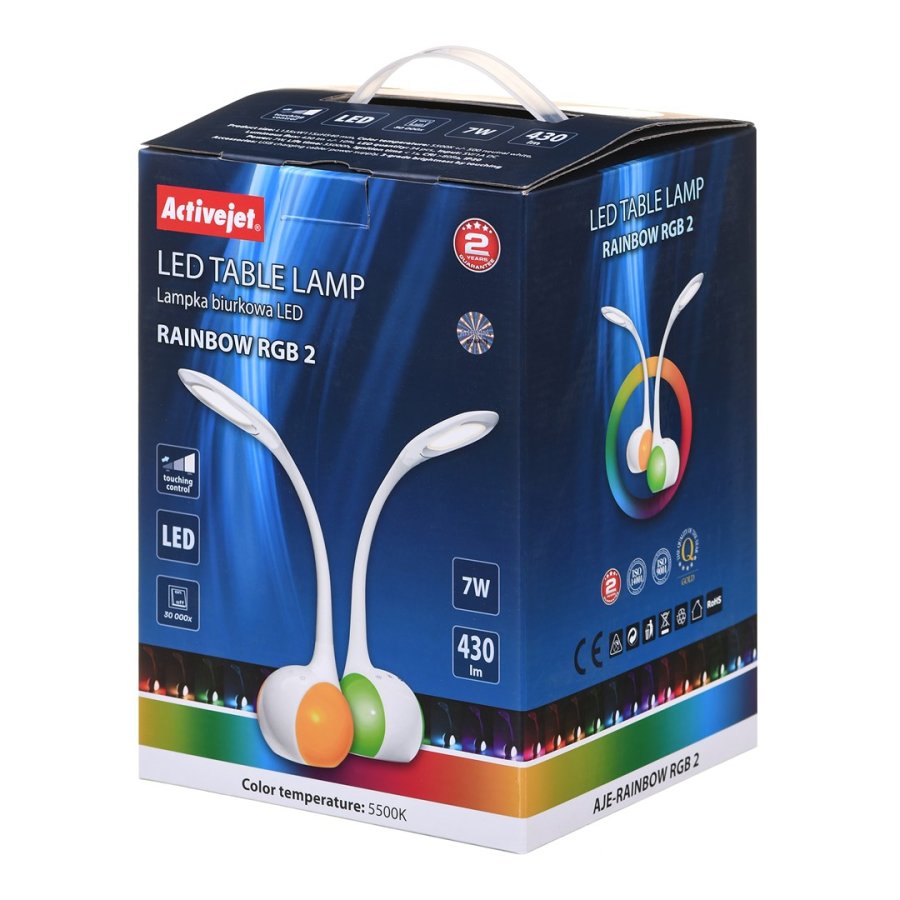 Activejet AJE-RAINBOW 2 bordlampe 7 W LED G Hvid #1