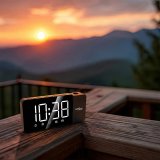 Digital LED-radiowecker med GreenBlue-projektor, FM-radio, alarm, 12/24-timers ur, str�mforsyning USB 5V DC + CR2032, GB172 #4