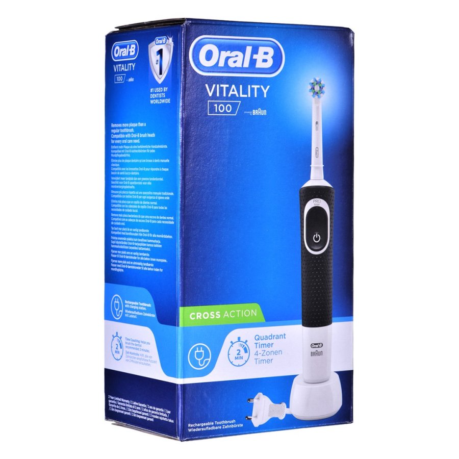 Oral-B Vitality 100 Cross Action Voksen Roterende, pulserende tandbrste Sort, Hvid #13