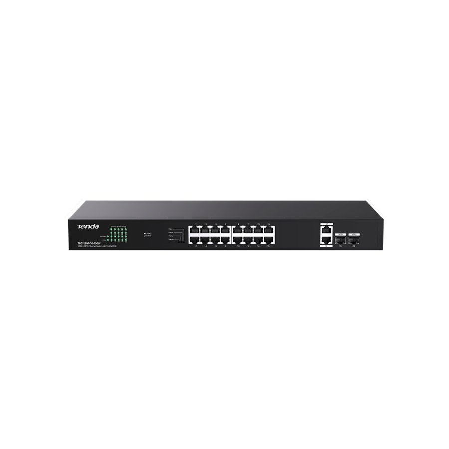 Tenda TEG1120P-16-150W netvrksswitch Ikke administreret Gigabit Ethernet (10/100/1000) Strm over Ethernet (PoE) #1