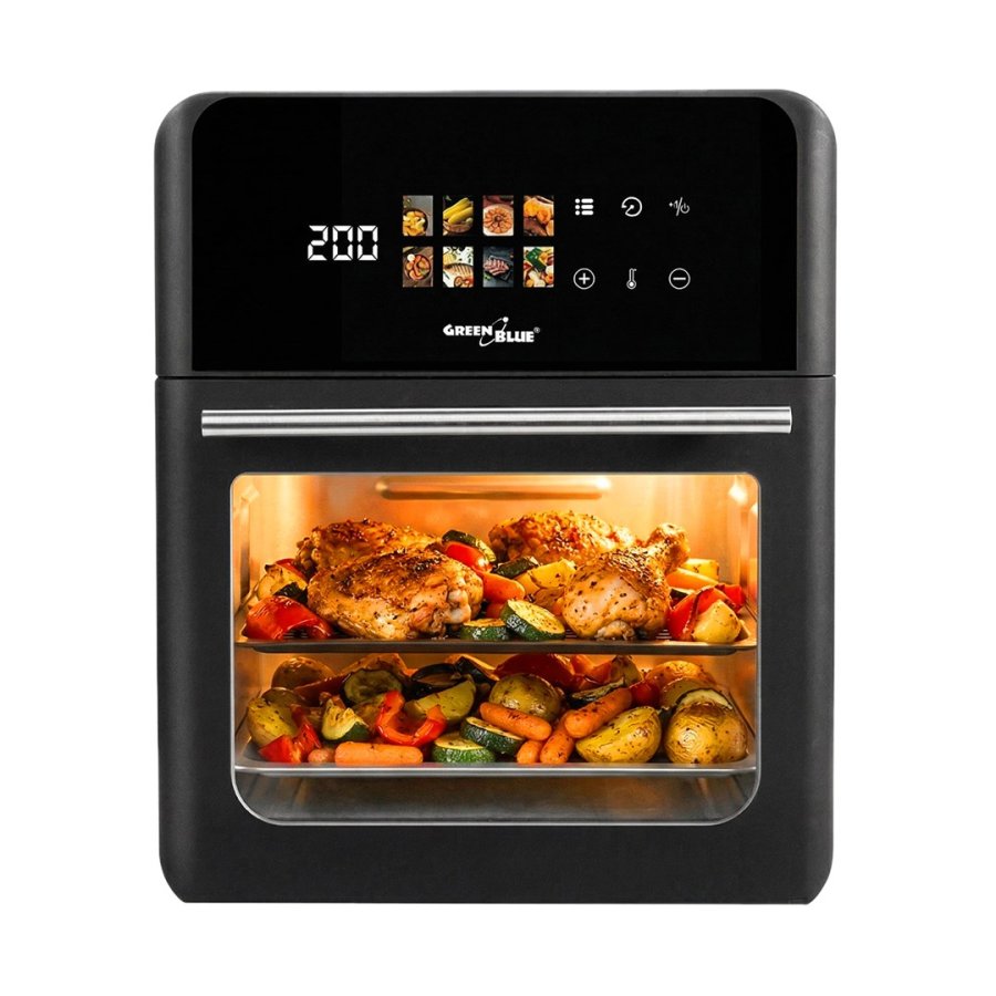 GreenBlue AIR FRYER fedtfri frituregryde, kraftig 1800 W, 10 l kapacitet, 8 programmer, tilbeh�r, timer, GB950 #10