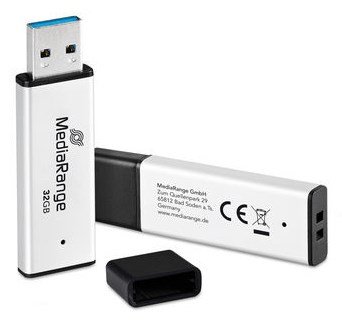MediaRange MR1900 USB-n�gle 32 GB USB Type-A 3.2 Gen 1 (3.1 Gen 1) Sort, S�lv #3