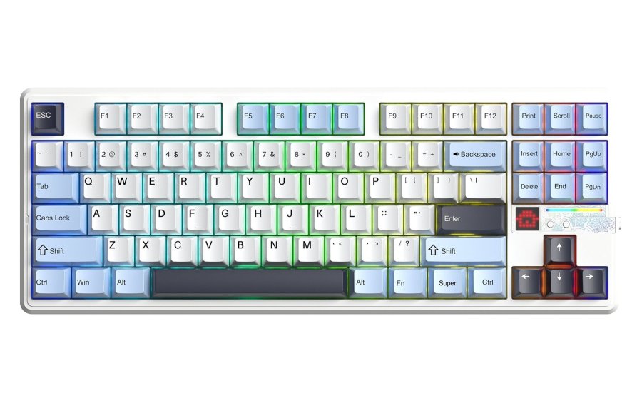AULA Gasket F87 Pro V2 Glacier Blue Star Vector RGB tastatur #1