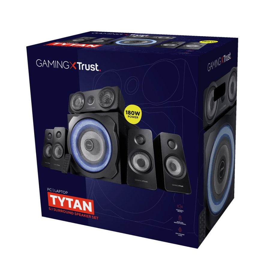 Trust GXT 658 Tytan 5.1 hjttalerst 90 W Universel Sort 5.1 kanaler #5