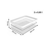 ROTHO Rondo Loft - beholder til opbevaring af mad  - 2 x 0,85l #3