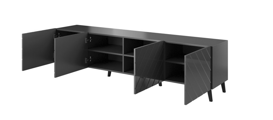 RTV-kabinet ABETO 200x42x52 grafit/blank #2