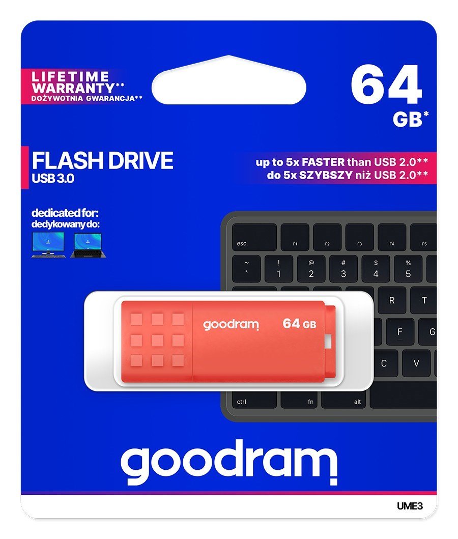 Goodram UME3-0640O0R11 USB-ngle 64 GB USB Type-A 3.2 Gen 1 (3.1 Gen 1) Orange #5