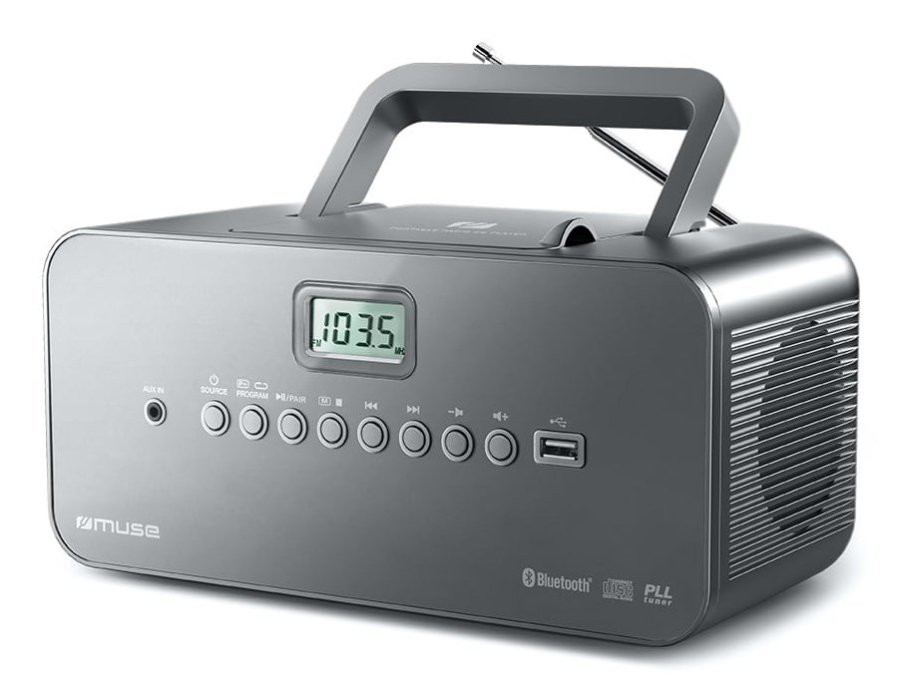 Muse M-30 BT Digital 2 W FM, MW, PLL Gr MP3-afspilning #1