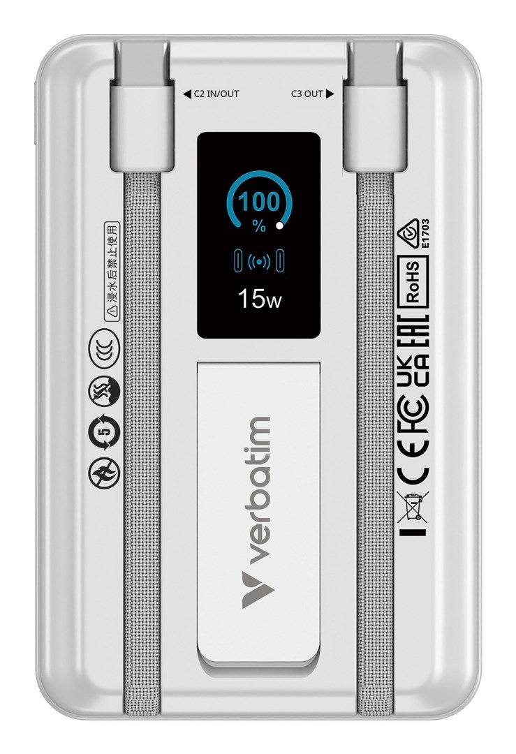 Verbatim 32273 powerbank Lithium polymer (LiPo) 10000 mAh Tr�dl�s opladning S�lv #2