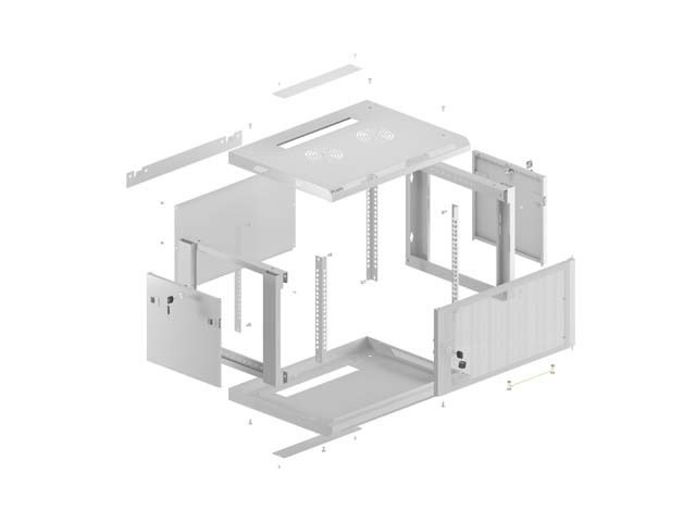 Lanberg WF01-6604-23S stativ 4U V�gmonteret stativ Gr� #8