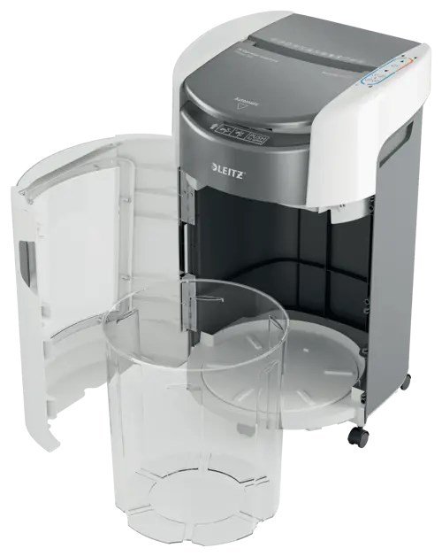 Leitz 80410000 IQ Optimax AutoFeed 300 papirmakulator, P5, 300 ark, 25 l affaldsbeholder #10