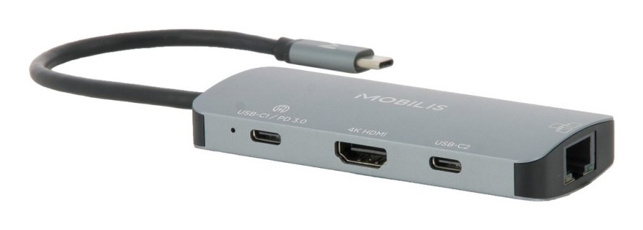 Mobilis 001382 dockingstation Ledningsf�rt USB 3.2 Gen 1 (3.1 Gen 1) Type-C Sort, Gr� #3