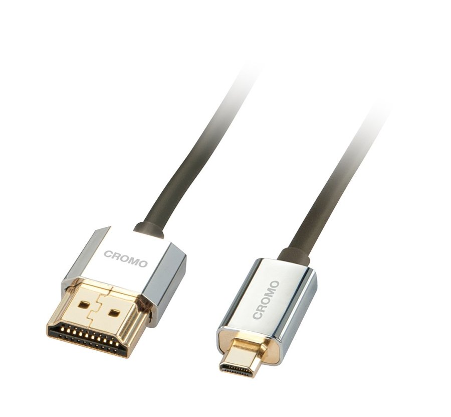Lindy 41680 HDMI-kabel 0,5 m HDMI Type A (Standard) HDMI Type D (Micro) Sort, Slv #1
