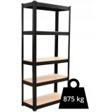 Topeshop REGA P9030 CZARNY lagerhylde til havevrktj Fritstende Galvaniseret stl, MDF #25