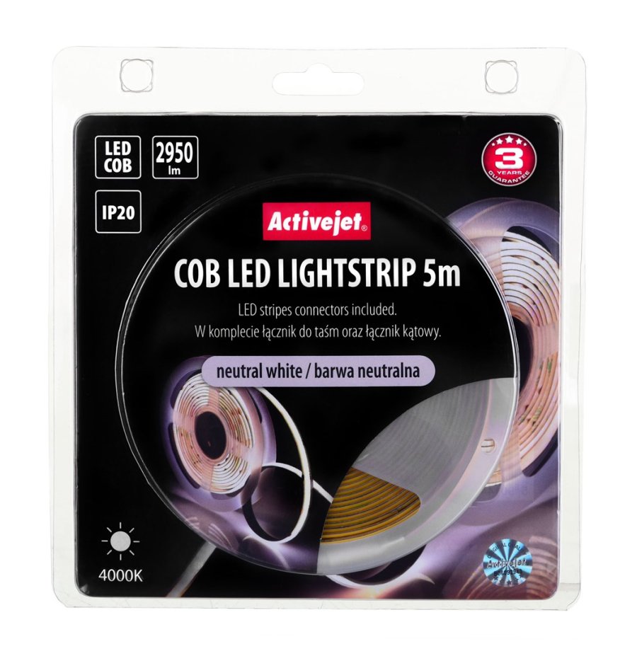 Activejet AJE-COB 5m neut led strips Universal stribelys Indendrs #8