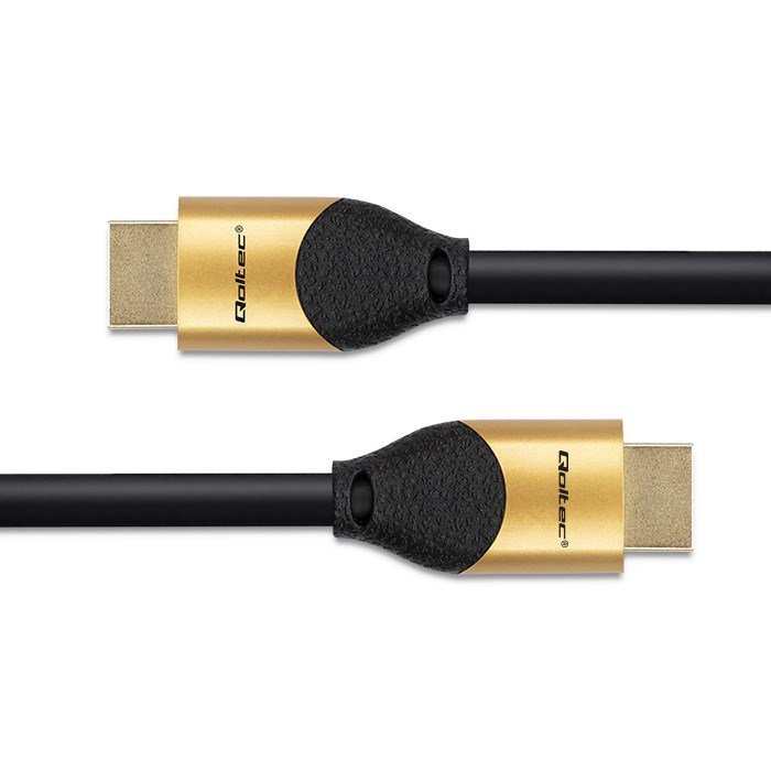 Qoltec 50356 HDMI v2.1 Kabel Ultra High Speed 8K | 60Hz | 28AWG | GOLD | 3m #9
