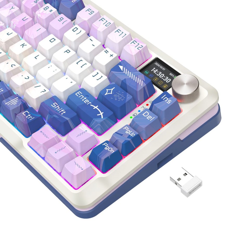 REDRAGON K708AK-RGB-PRO FLEKACT tastatur USB + RF Wireless + Bluetooth Hvid #6
