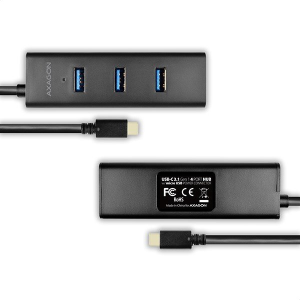 Axagon HUE-S2C interface hub USB 3.2 Gen 1 (3.1 Gen 1) Type-A 5000 Mbit/s Sort #5