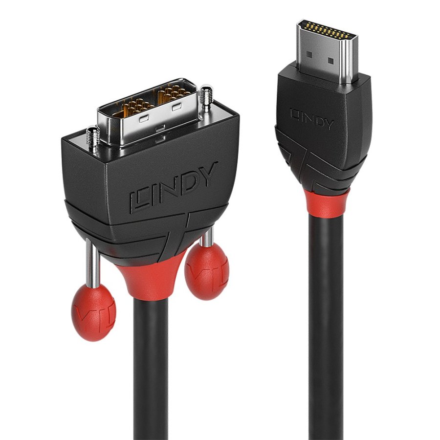 Lindy 36272 videokabel adapter 2 m HDMI Type A (Standard) DVI-D Sort #1
