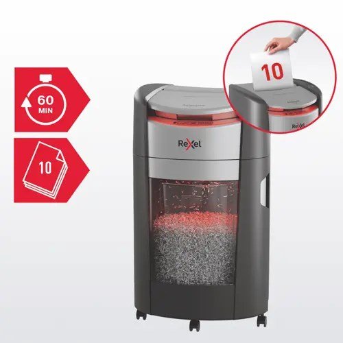 Rexel ShredMax AutoFeed+ 300X papirmakulator, P4, 300 ark, 25 l affaldsbeholder #9